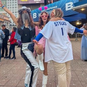 (TWO) Shein Long Sleeve Blue Crop Top - XL/L